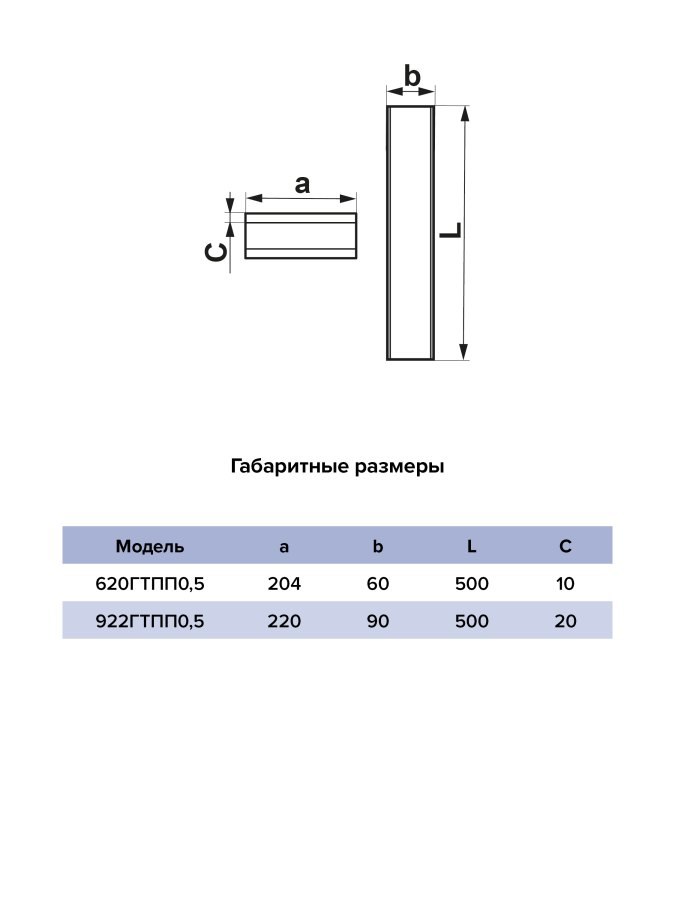 Шумоглушитель ГТПП 90х220 прямоугольный L0,5м пластик ERA